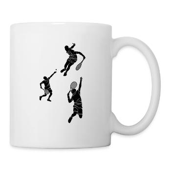 Playing Squash player silhouettes Squash - Tasse - Weiß - Rechts