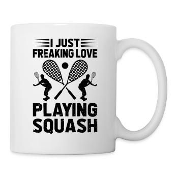 Squash Lover - I just freaking love playing Squash - Mug - white - Right