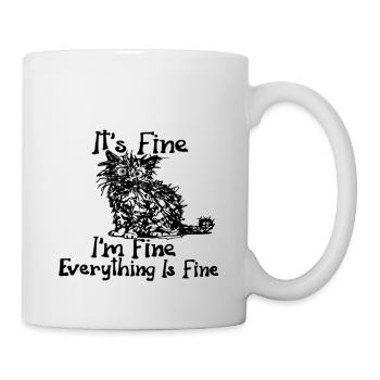 funny cat kitten sarcastic saying gift - Mug - white - Right