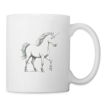 Einhörner Einhorn Fabeltiere Märchenfigur - Tasse - Weiß - Rechts