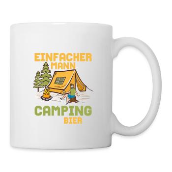 Ich bin ein einfacher Mann Ich mag Camping Camper - Tasse - Weiß - Rechts