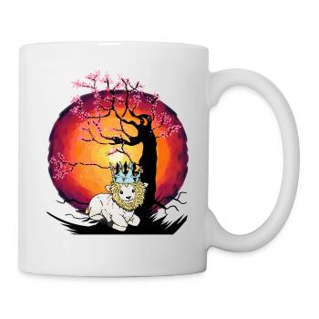 Tree, Cherry Blossom, Cherry Blossom, Sheep, Lion, Crown - Mug - white - Right