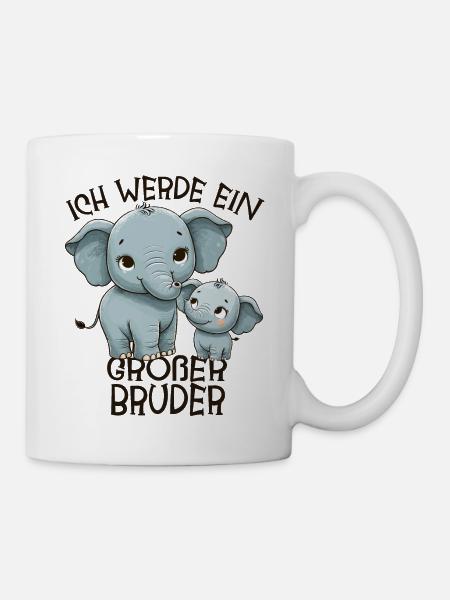Nachwuchs Verkünden | Ich Werde Großer Bruder 2025 - Tasse - Weiß
