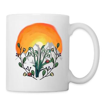 Soleil Printemps Perce-neige Alpes - Mug blanc - blanc - Droite