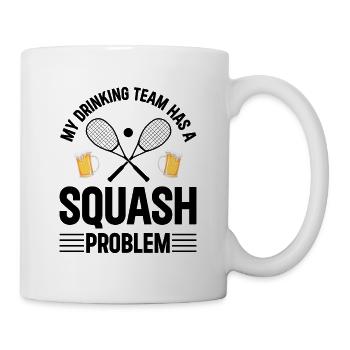 My drinking team has a Squash problem - Funny Squa - Tasse - Weiß - Rechts