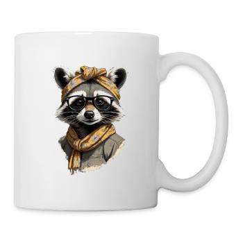Mama Raccoon Raccoon Amoureux du raton laveur - Mug blanc - blanc - Droite