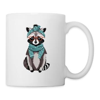 Maman raton laveur amant raton laveur fête des mères - Mug blanc - blanc - Droite