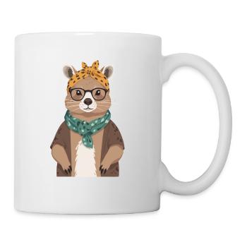 Drôle Capymama Capybara conception de fête des mères - Mug blanc - blanc - Droite