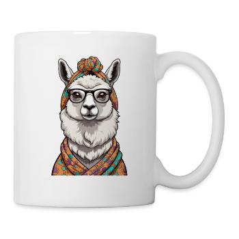 Lustiges Lama Alpaca Muttertag Design - Tasse - Weiß - Rechts