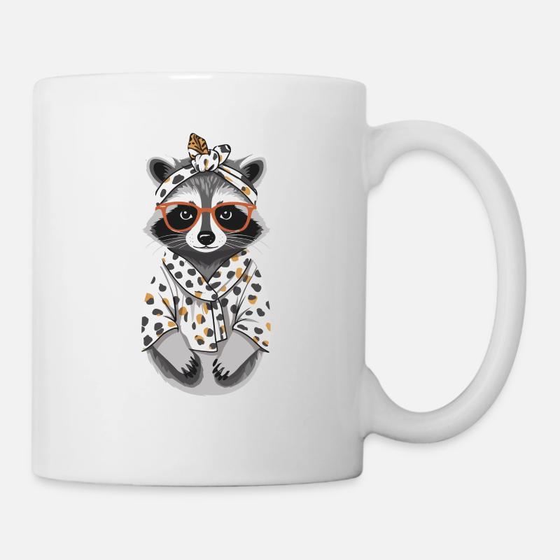 Mama Waschbär Waschbärenliebhaber Muttertag - Tasse - Weiß
