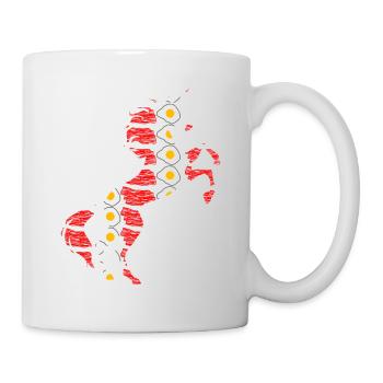 Bacon And Eggs Unicorn T-Shirt Breakfast Meals - Mug - white - Right