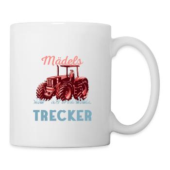 Cool girls driving tractor farmer's wife farm - Mug - white - Right