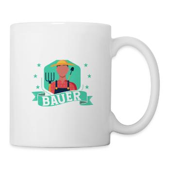 Ich bin dieser legendäre Bauer von dem alle reden - Tasse - Weiß - Rechts