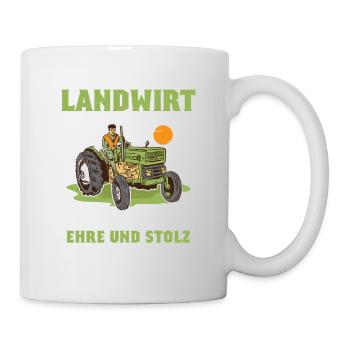 Landwirt Mit Herz & Blut Bauer Bauernhof - Tasse - Weiß - Rechts