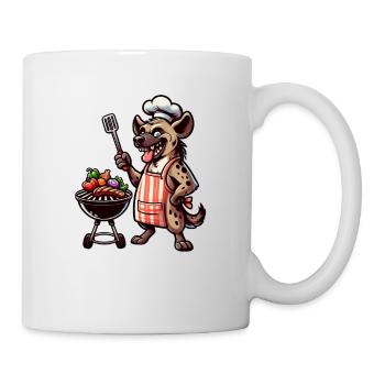 Sommer BBQ mit Chef-Hyäne - Tasse - Weiß - Rechts