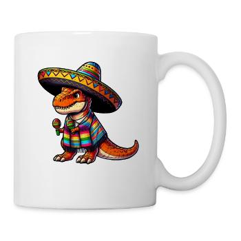 Cinco de Mayo T-Rex Feier in Mexiko - Tasse - Weiß - Rechts