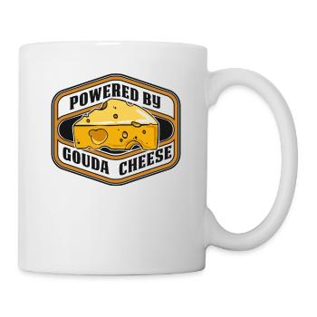Powered By Gouda Cheese Maker Queso Lover Gouda - Mug - white - Right