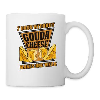 7 jours sans gouda font un queso faible - Mug blanc - blanc - Droite