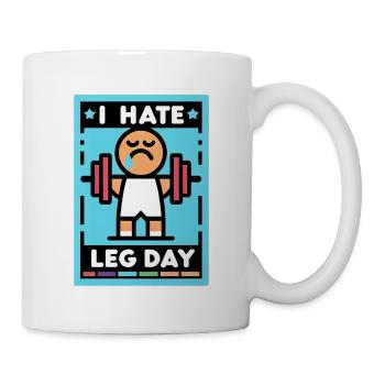 Je déteste la jambe Jour 29 - Mug blanc - blanc - Droite