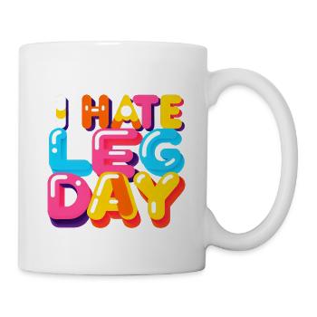 Je déteste les jambes Jour 33 - Mug blanc - blanc - Droite