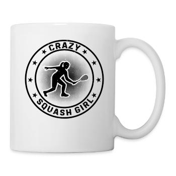 Squash Girls Joueuse de squash fille - Crazy Squash Gir - Mug blanc - blanc - Droite