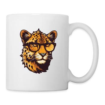 Tête de guépard Cool - Mug blanc - blanc - Droite