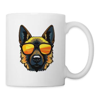 German Shepherd Dog Head Cool - Mug - white - Right