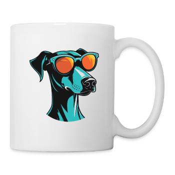 Greyhound Dog Head Cool - Mug - white - Right