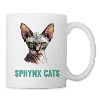 Sphynx Kätzchen Sphynx Katze - Tasse - Weiß - Rechts