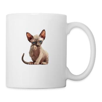 Sphynx Kätzchen Sphynx Katze - Tasse - Weiß - Rechts