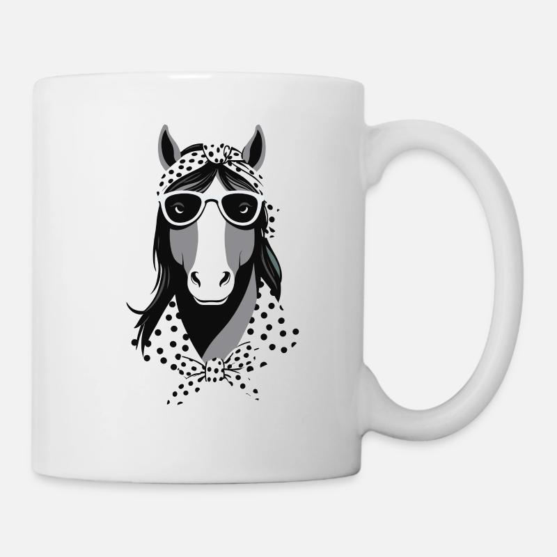 Mama Pferd Pferdeliebhaber Mutter Stilvolle Design - Tasse - Weiß