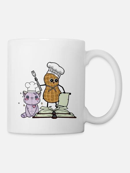ERDNUSS KOCH FREUNDE KOCHEN - Tasse - Weiß