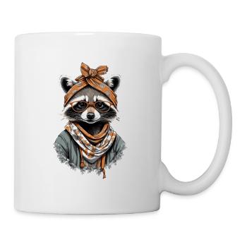 Maman raton laveur Raton laveur amant pour la fête des mères - Mug blanc - blanc - Droite