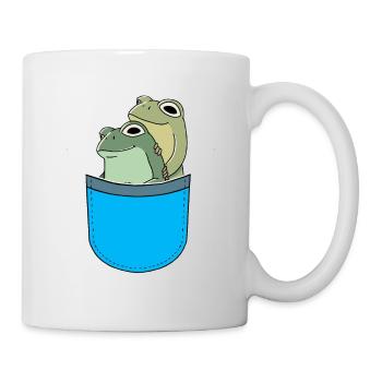 Poches : Grenouilles, Grenouille, Amphibien, Crapauds - Mug blanc - blanc - Droite
