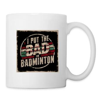 J’ai mis le mauvais dans le badminton 2 - Mug blanc - blanc - Droite