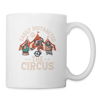 Facilement distrait par la partie thème du costume de cirque - Mug blanc - blanc - Droite