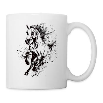 Reiter Pferdemädchen - Westernreiten Dressurreiter - Tasse - Weiß - Rechts