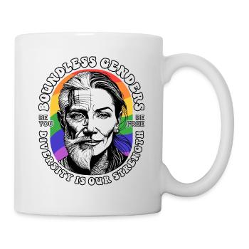 T-shirt de la fierté LGBTQIA+ : l’unité dans la diversité - Mug blanc - blanc - Droite