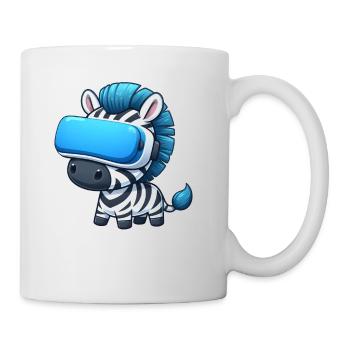 Zebra VR-Gamer: Digitales Abenteuer - Tasse - Weiß - Rechts