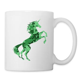 Einhorn Camouflage Symbol T-Shirt Magisches Einhorn - Tasse - Weiß - Rechts