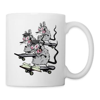 Skaters, Rats, Students, University, School, Skating, Kids - Mug - white - Right