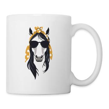 Mama Pferd Pferdeliebhaber Stilvolle Mutter - Tasse - Weiß - Rechts