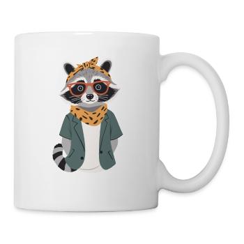 Maman raton laveur amant raton laveur fête des mères - Mug blanc - blanc - Droite