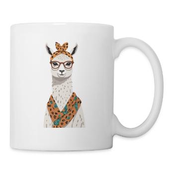 Llama Loving Mom Funny Design Alpaca Motif - Mug - white - Right