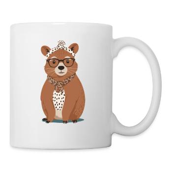 Drôle Capymama Capybara Mère Design - Mug blanc - blanc - Droite