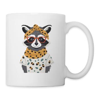 Maman raton laveur amant raton laveur fête des mères - Mug blanc - blanc - Droite