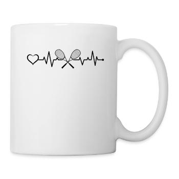 Squash Heartbeat Heart - Squash Player Squash Hear - Tasse - Weiß - Rechts