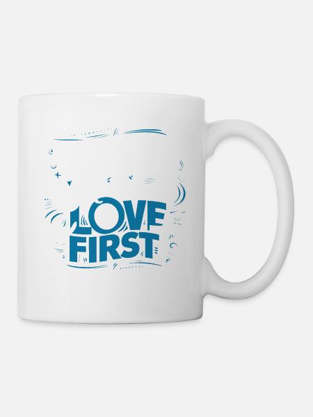 WWJD HWLF Jesus würde den Ersten Christen lieben - Tasse - Weiß