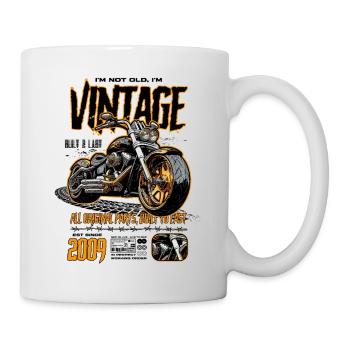 Moto Motards Motard Anniversaire Né En 2009 - Mug blanc - blanc - Droite