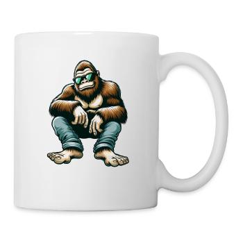 Cool Bigfoot with sunglasses - Mug - white - Right